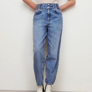 ALLSAINTS Hailey High Rise Straight Leg Jeans in Tinted Indigo, Size US 8